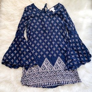 Band of Gypsies Bell Sleeve Mini Dress